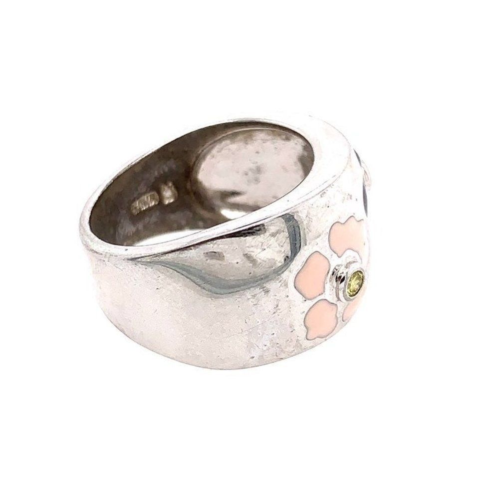 925 Flower Dome Ring - Picture 4 of 7
